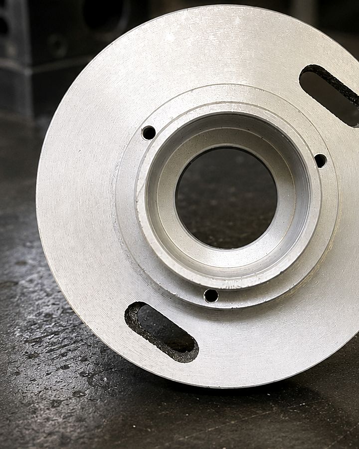 Flange de alumínio fundido usinada